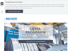 Tablet Screenshot of becker-stahl-service.de